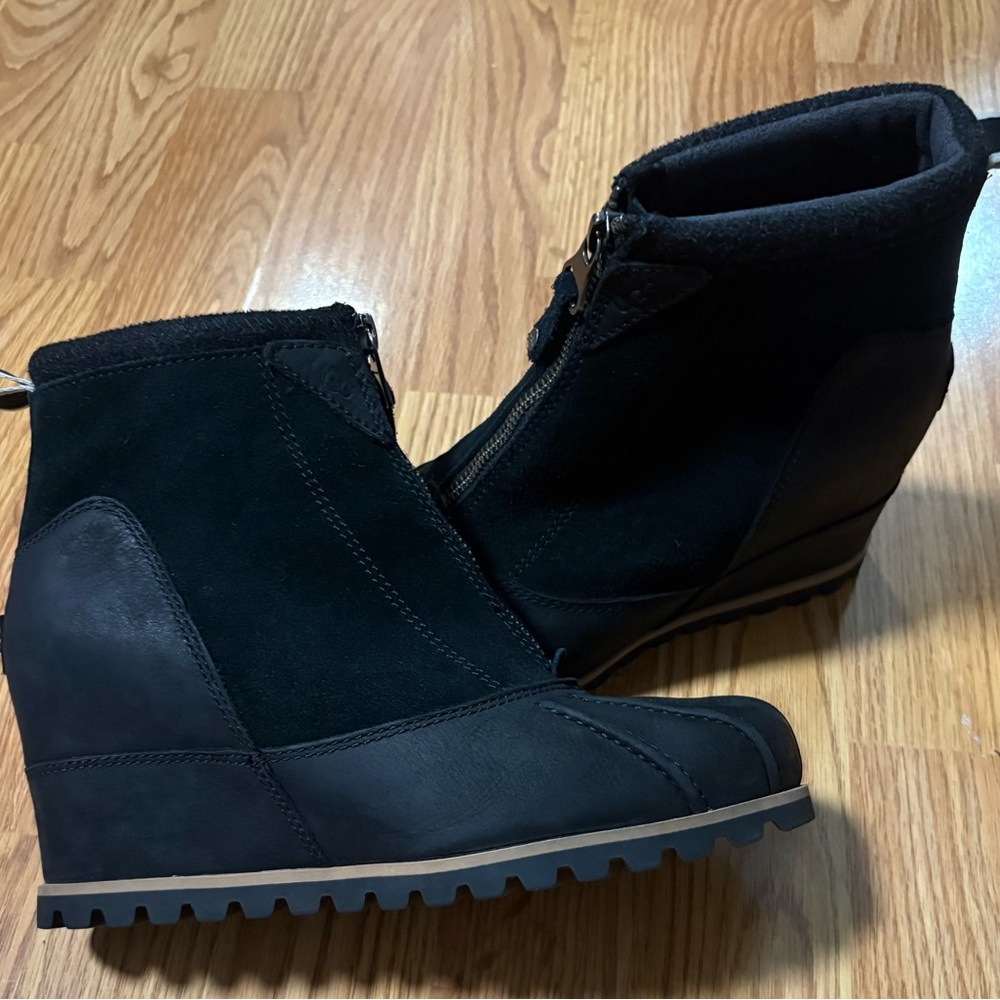 UGG Black Wedge Boots